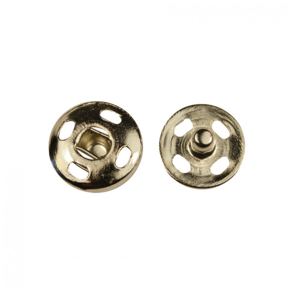 Кнопка металлическая, пришивная,14мм цвет никель