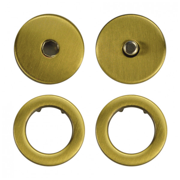 Кнопка установочная металлическая, 20мм цвет антик тертый