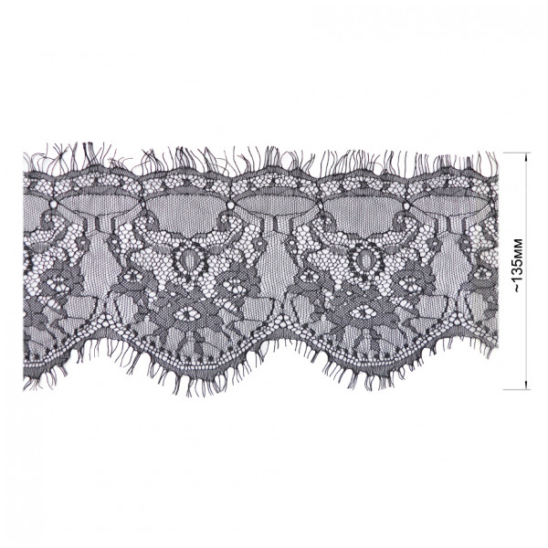 Кружево синтетич., цвет черный