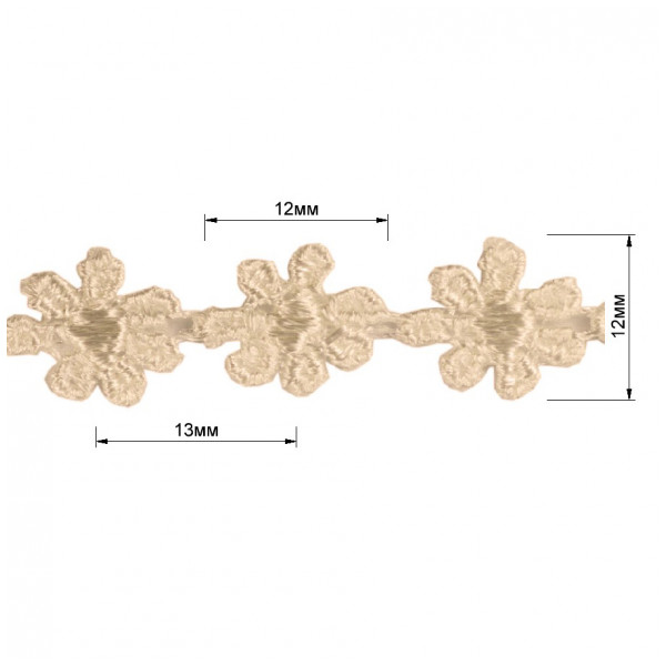 Кружево синтетич., цвет молочный
