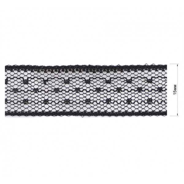 Кружево синтетич., цвет черный