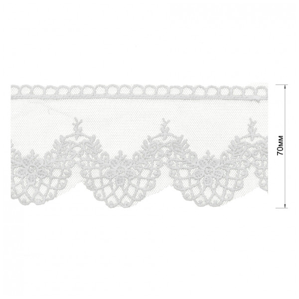 Кружево синтетич., цвет белый