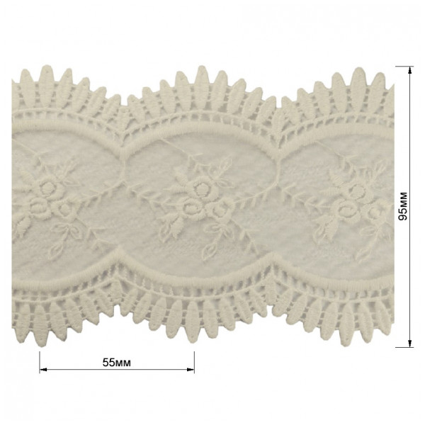 Кружево синтетич., цвет черный