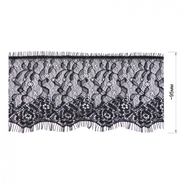 Кружево синтетич., цвет черный