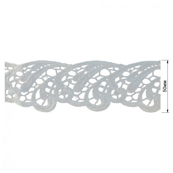 Кружево синтетич., цвет белый