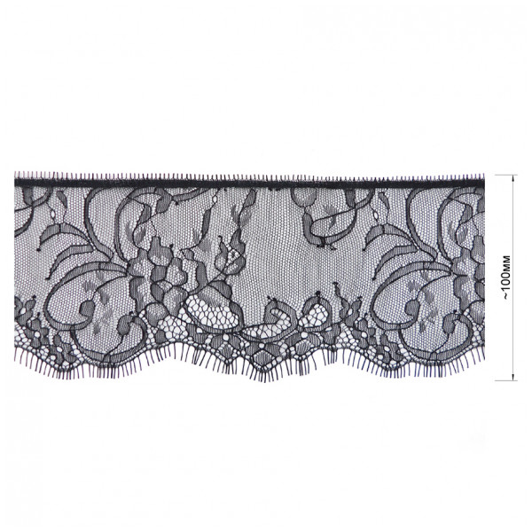 Кружево синтетич., цвет черный