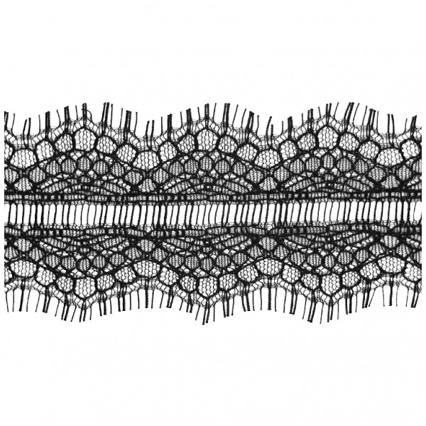 Кружево синтетич., цвет черный
