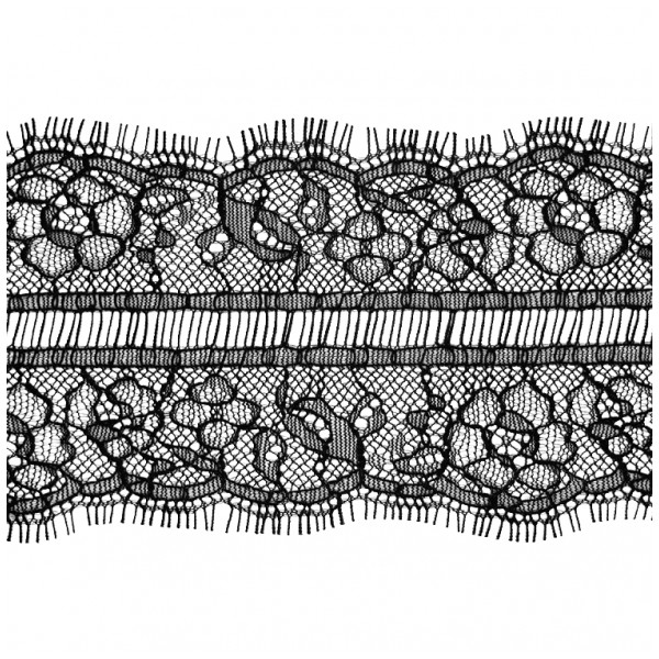 Кружево синтетич., цвет черный