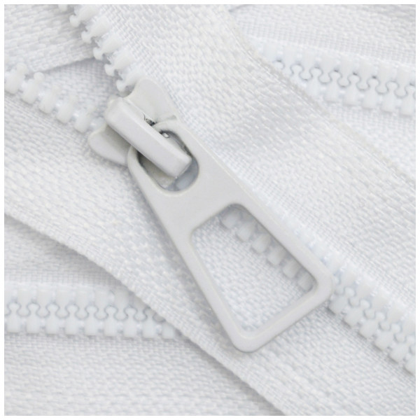 Молния тракторная (К) разъемная, 90см, тип 5, слайдер 51007, 2 слайдера, цвет белый+белый