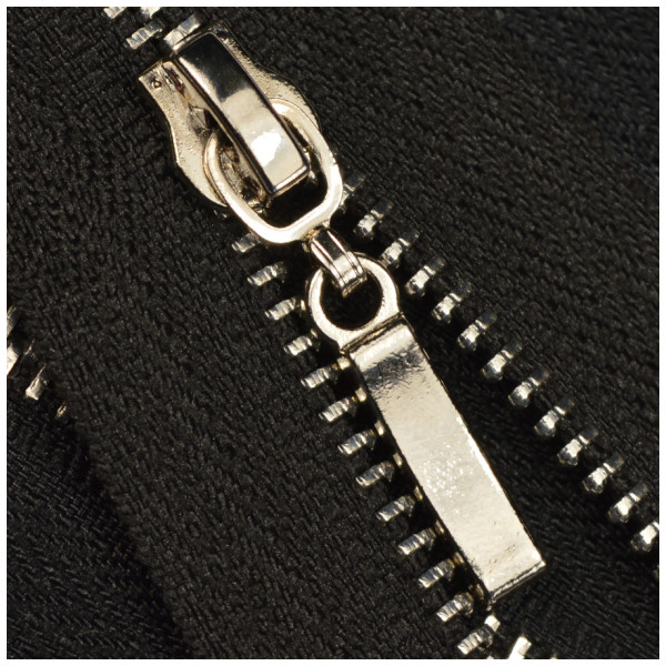 Молния металлическая неразъёмная 3Т, 20см, слайдер палочка, зубцы светлое золото, цвет 322-чёрный