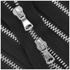 Молния металлическая разъёмная 3Т, 55см, шлифованная, слайдер G40, зубцы никель, цвет 322-чёрный