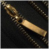 Молния металлическая неразъёмная 3Т, 20см, слайдер палочка, зубцы светлое золото, цвет 322-чёрный
