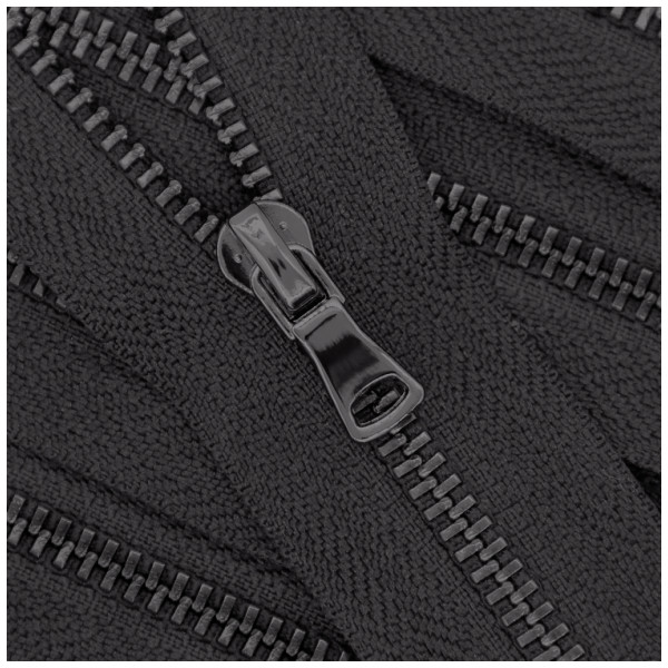 Молния металлическая неразъёмная 3Т, 20см, шлифованная, слайдер G40-без SS, зубцы оксид, цвет 322-чёрный