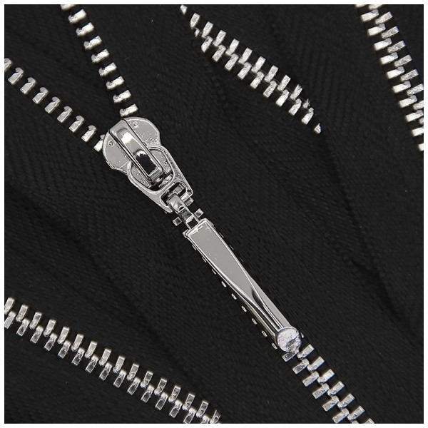 Молния металлическая неразъёмная 3Т, 10см, слайдер 5071, зубцы никель, цвет 322-чёрный