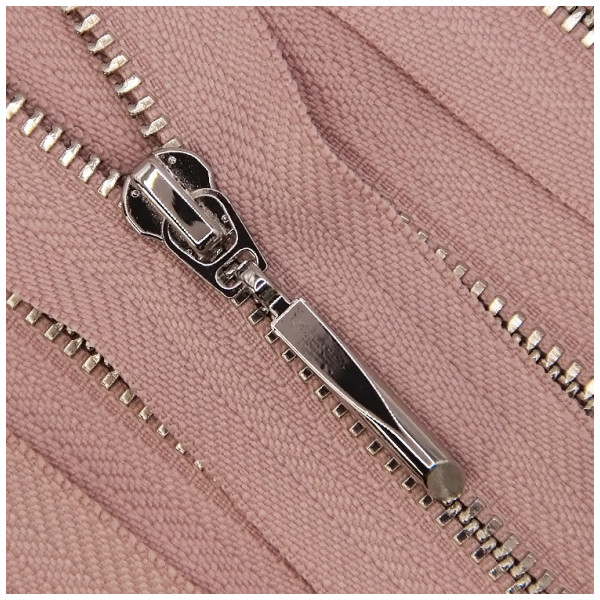 Молния металлическая разъемная 3Т, 20см, слайдер 5071, зубцы никель, цвет 0483-пудра