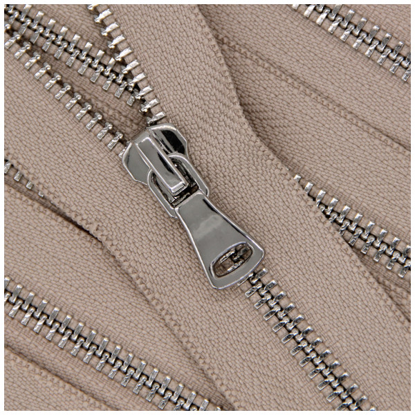 Молния металлическая разъемная 5Т, 60см, шлифованная, слайдер G40, зубцы никель, цвет 362GCC-бежевый