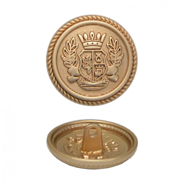 Пуговица металлическая, 36L, цвет матовое золото