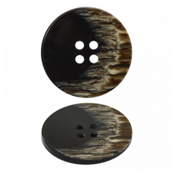 Пуговица пластиковая, 44L, цвет черный