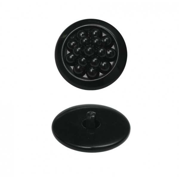Пуговица пластиковая, 48L, цвет черный