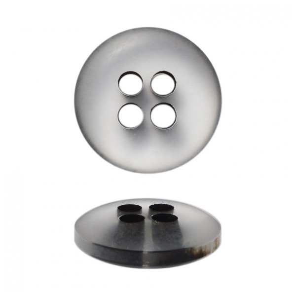 Пуговица пластиковая, 48L, цвет прозрачный+черный