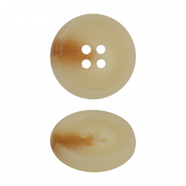 Пуговица пластиковая, 24L, цвет бежевый
