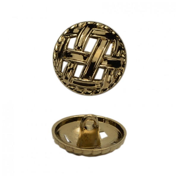 Пуговица металлическая, 36L, цвет черненое золото