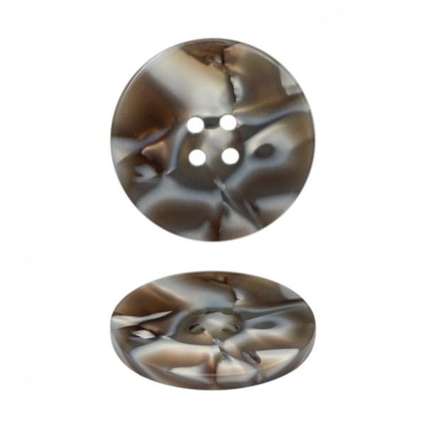 Пуговица пластиковая, 48L, цвет коричневый