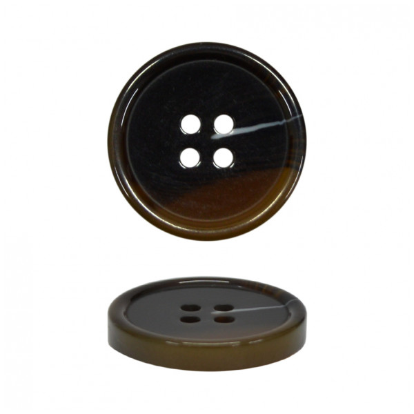 Пуговица пластиковая, 40L, цвет коричневый
