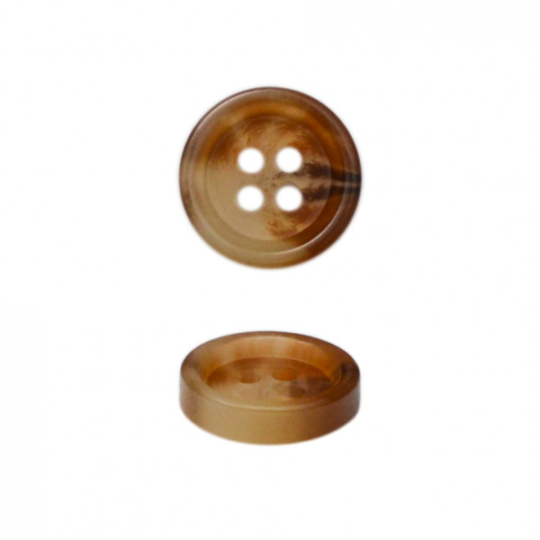Пуговица пластиковая, 18L, цвет коричневый