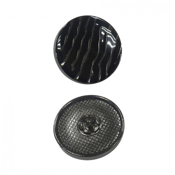 Пуговица металлическая, 28L, цвет черный