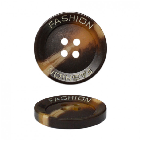 Пуговица пластиковая, 36L, цвет кофе