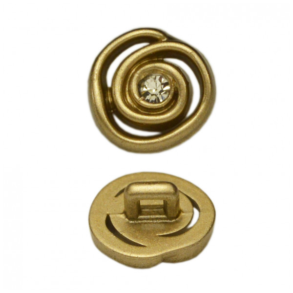 Пуговица пластик, 18L, цвет матовое золото