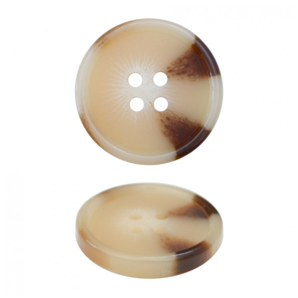 Пуговица пластиковая, 44L, цвет cветло-коричневый матовый