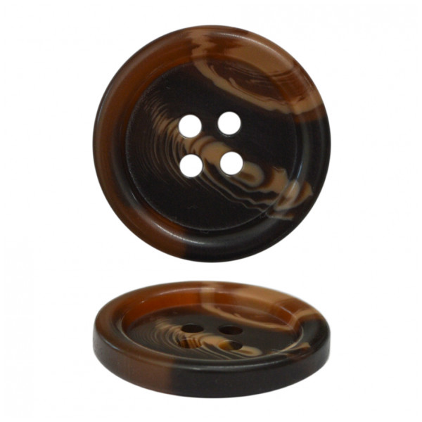 Пуговица пластиковая, 40L, цвет кофе