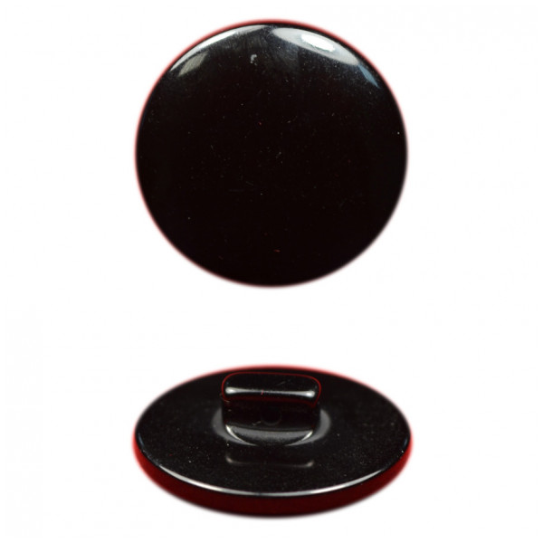 Пуговица пластиковая, 24L, цвет черный