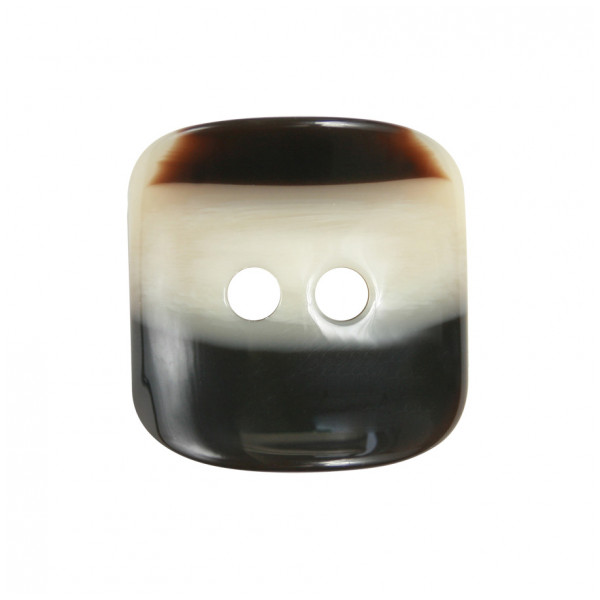 Пуговица пластиковая, 60L, цвет молоко+черный