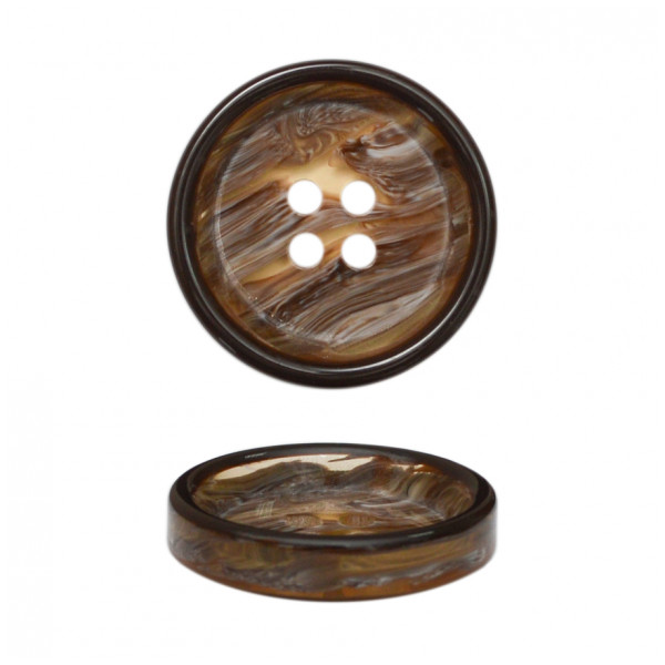 Пуговица пластиковая, 48L, цвет кофе