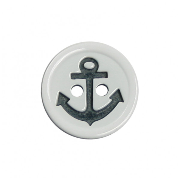 Пуговица пластиковая, 40L, цвет красный+белый