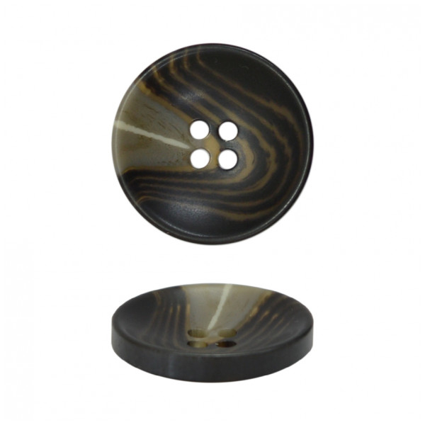 Пуговица пластиковая, 40L, цвет черный