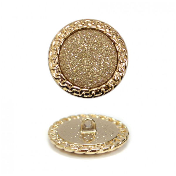 Пуговица металлическая, 40L, цвет золото