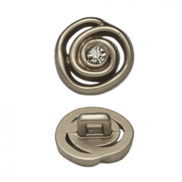 Пуговица пластик, 18L, цвет матовый никель