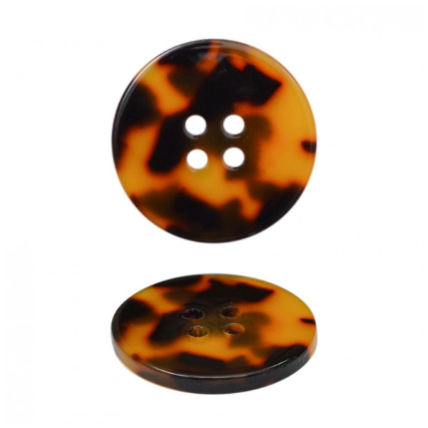 Пуговица пластиковая, 40L, цвет леопардовый