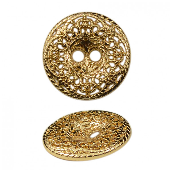 Пуговица металлическая 36L, цвет золото