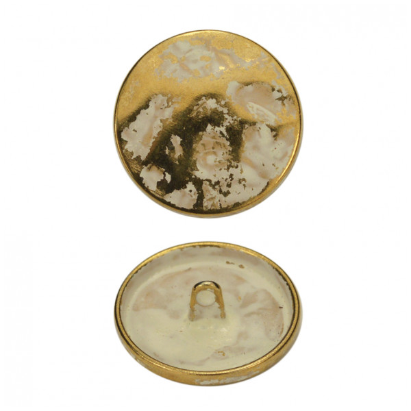 Пуговица металлическая, 40L, цвет антик с белением