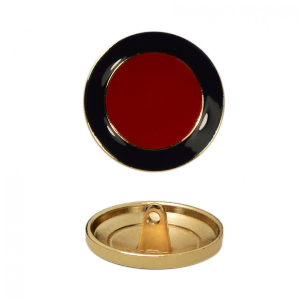 Пуговица металлическая, 36L, цвет золото+красный+т.синий