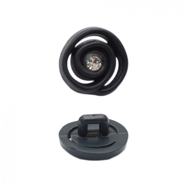 Пуговица пластик, 18L, цвет графит