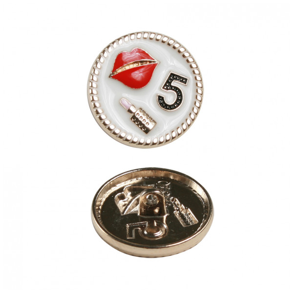 Пуговица металлическая, 28L, цвет золото