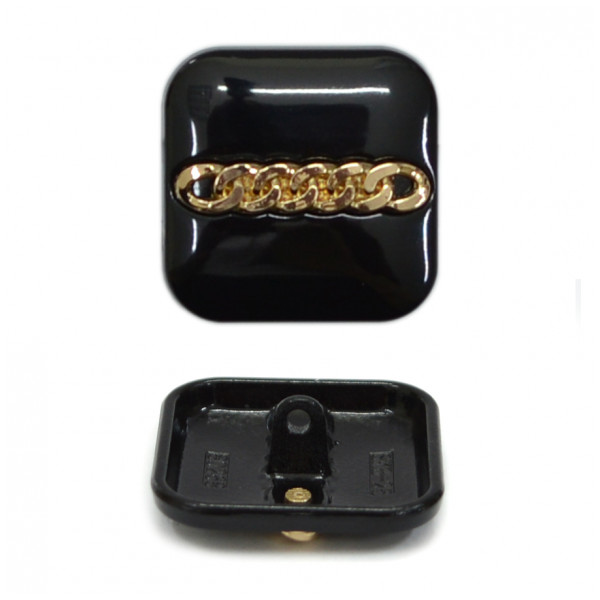 Пуговица металлическая, 40L, цвет золото+черный