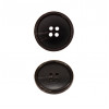 Пуговица роговая из натуральных материалов, 24L, цвет черный