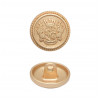 Пуговица металлическая, 36L, цвет матовое золото